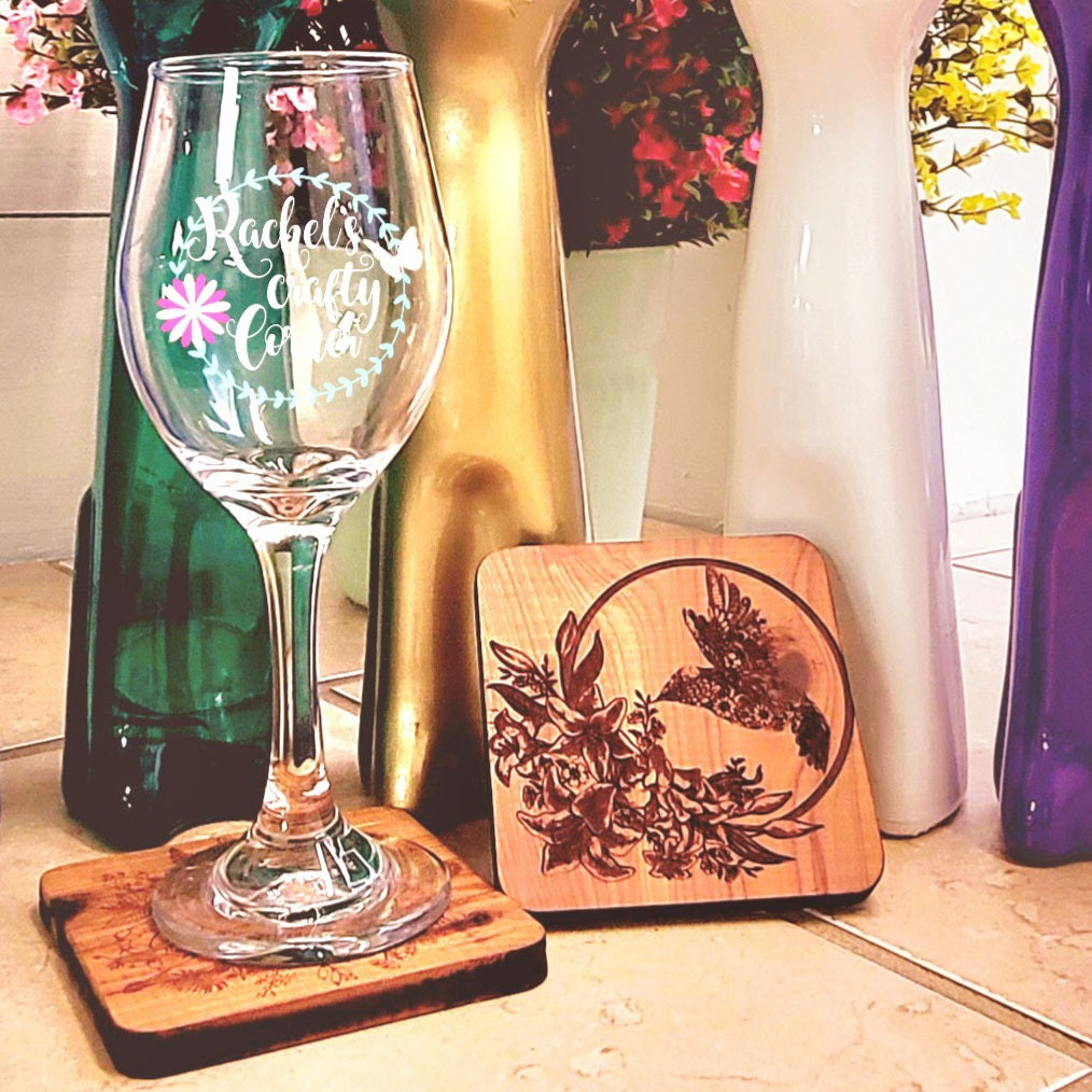 Mandala Inspired Hummingbird Coasters