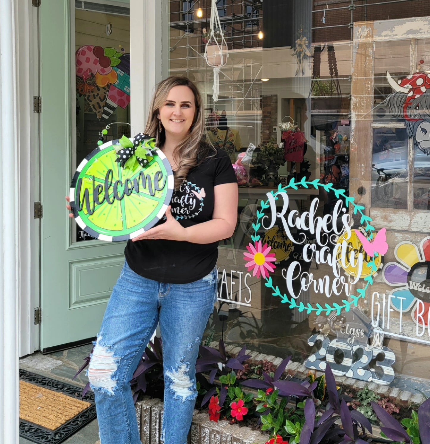 Door Hanger: Lime Welcome