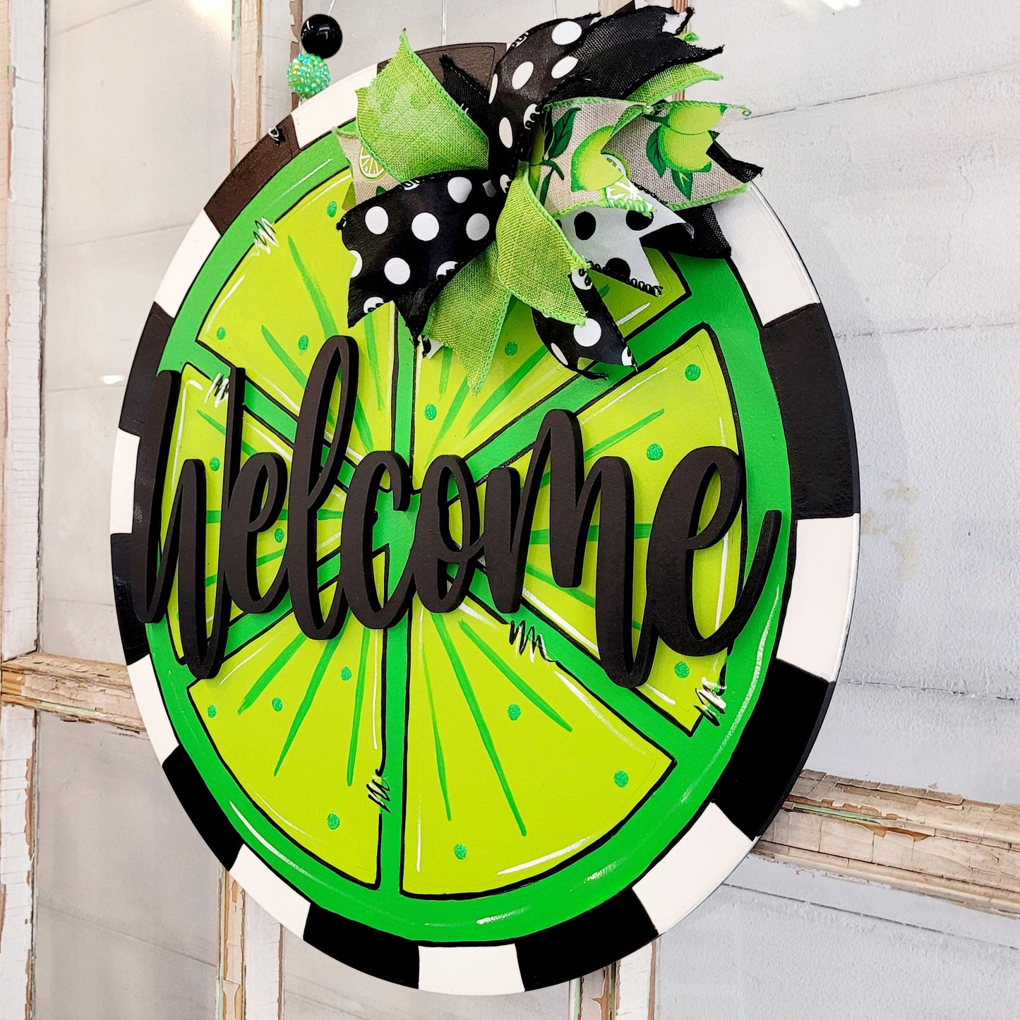 Door Hanger: Lime Welcome
