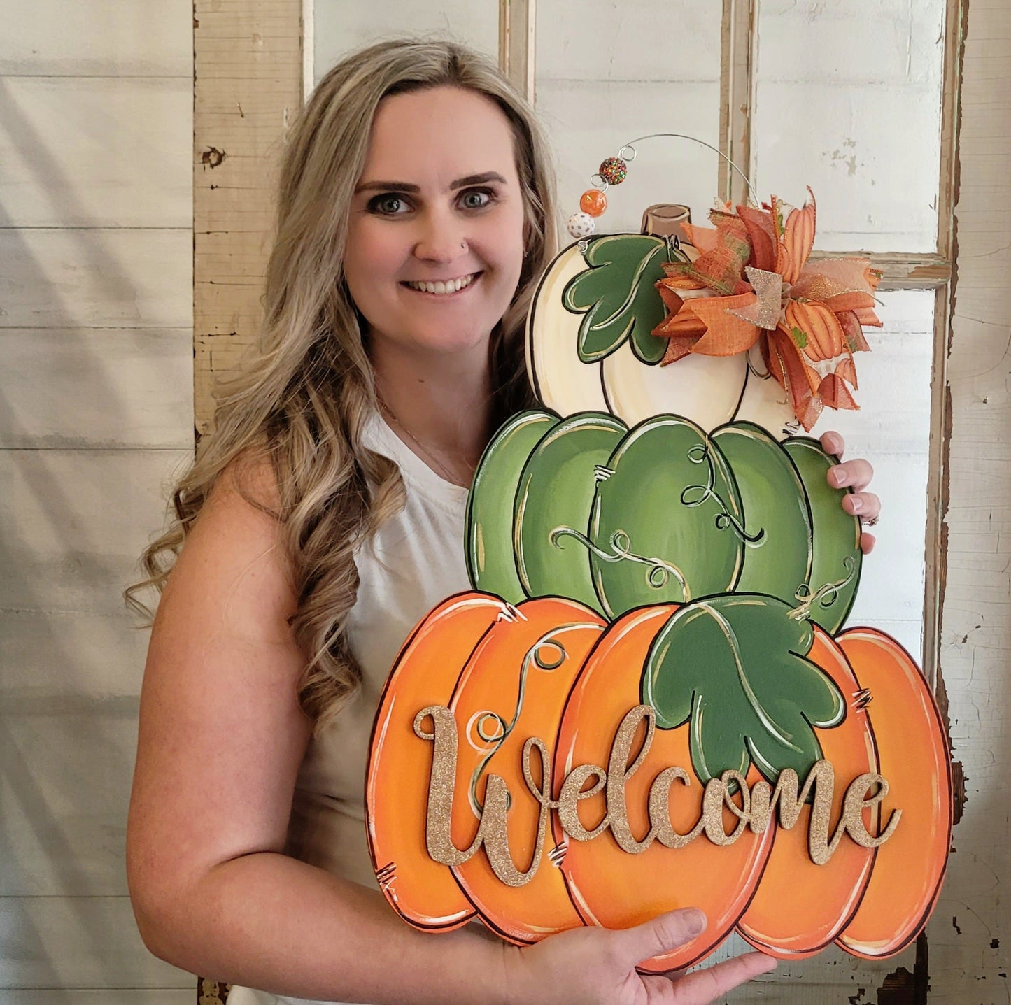 October 11th @ 6:30pm - Paint and Sip: Hello Pumpkin or Stacked Pumpkin