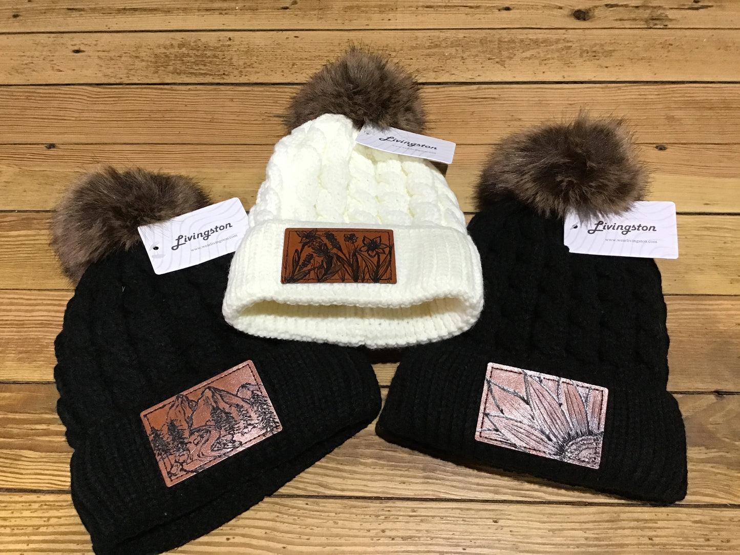 Beanie with burned patch