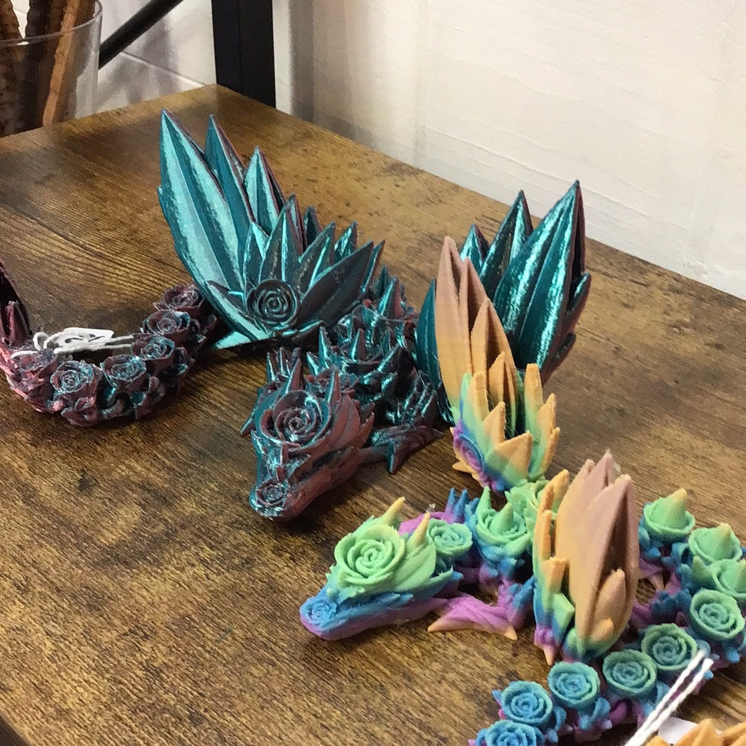 3D Printed Rose Wing Dragon