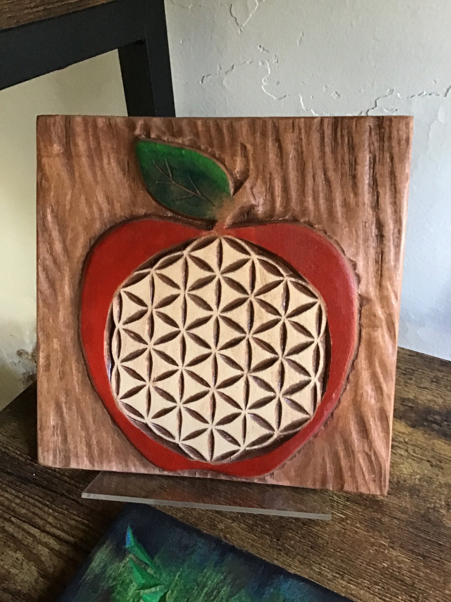 Apple wood Chip Art