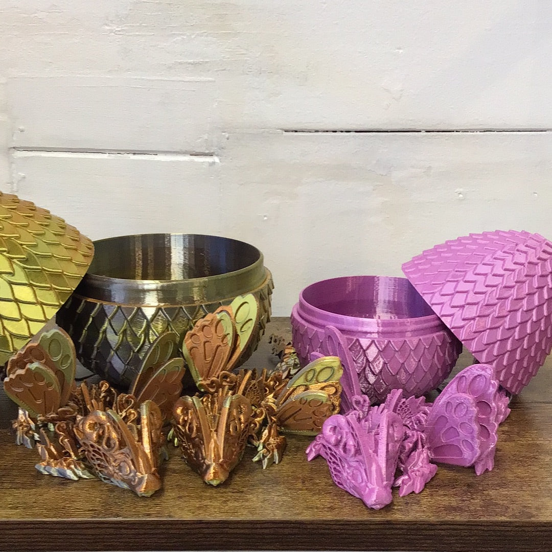 3D Printed Butterfly Dragon with Egg