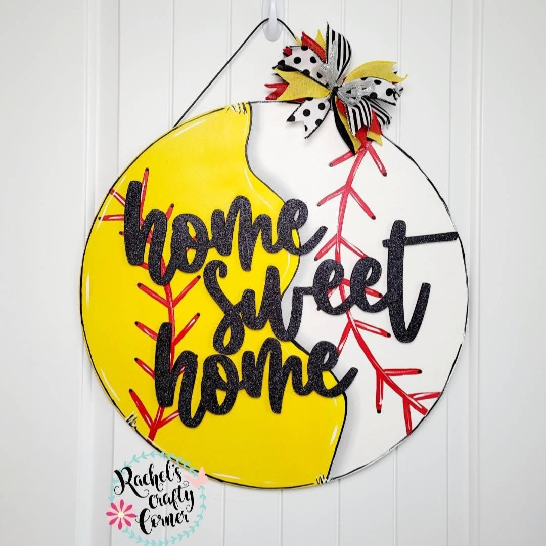 Door Hanger: Home Sweet Home Sports Ball