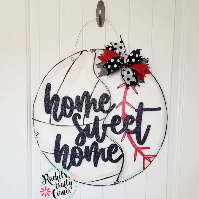 Door Hanger: Home Sweet Home Sports Ball