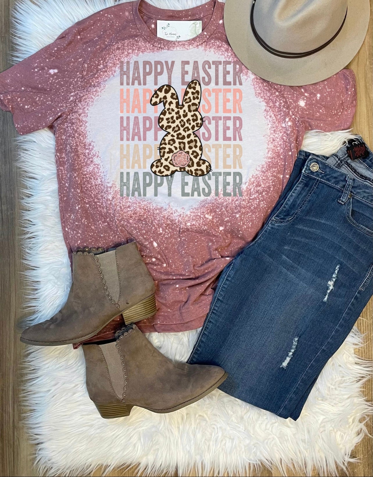 Happy Easter Bleached Shirt