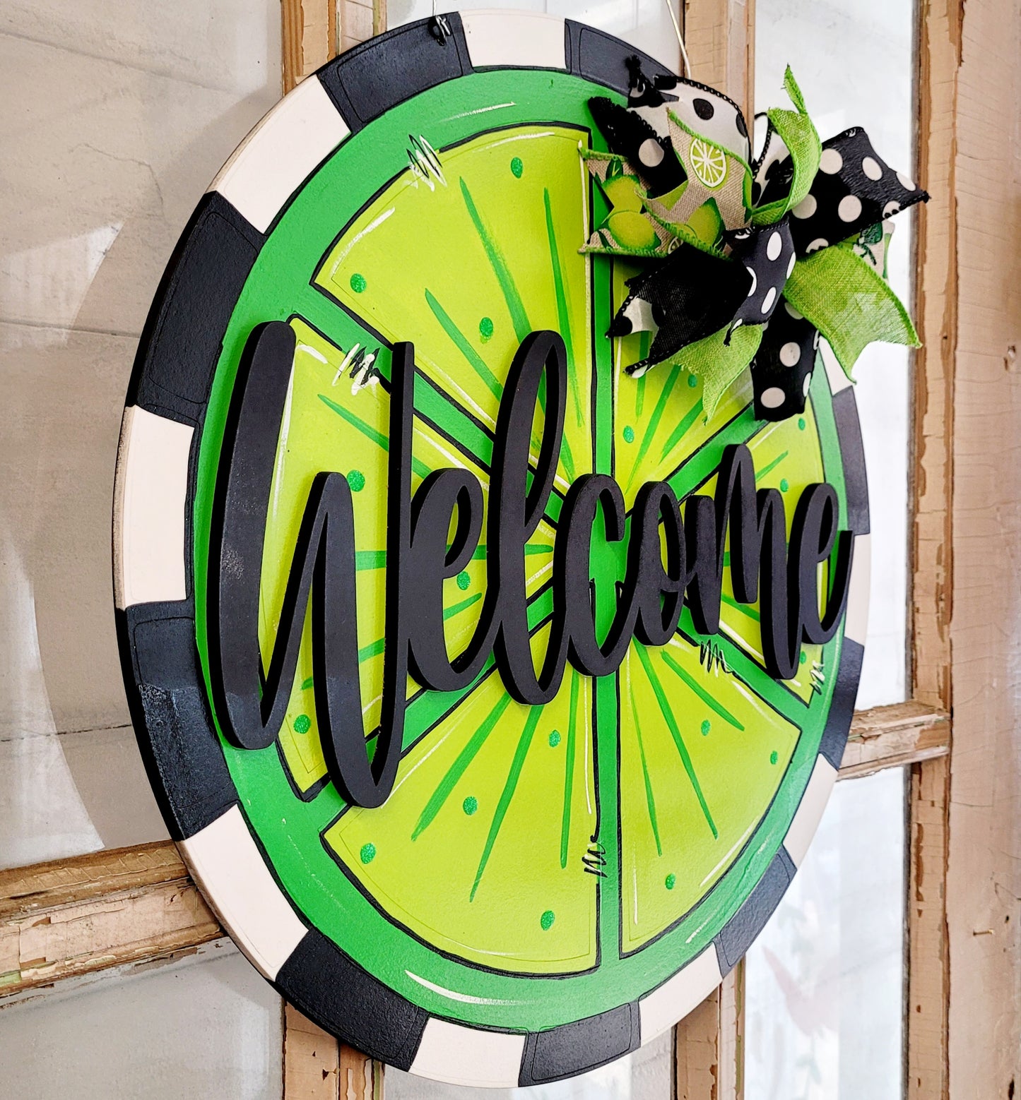 Door Hanger: Lime Welcome