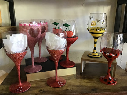 Painted Wine Glasses
