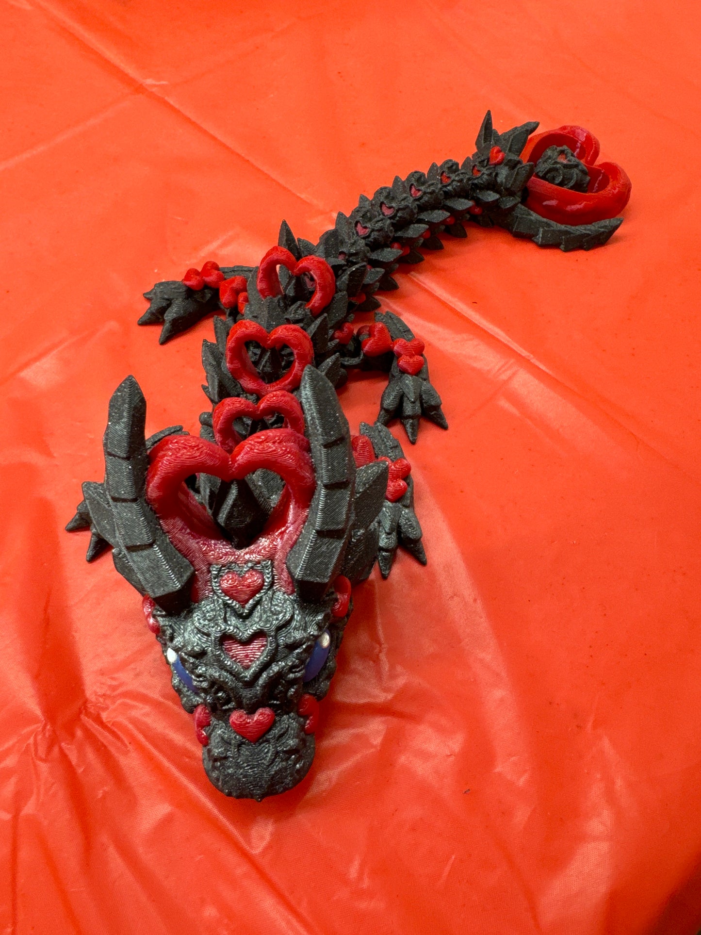 3 D Dark Heart Dragon