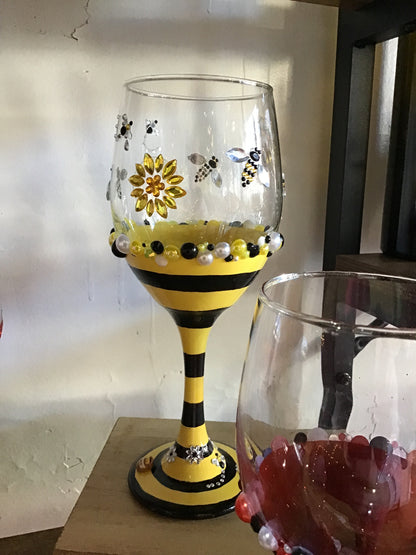 Painted Wine Glasses