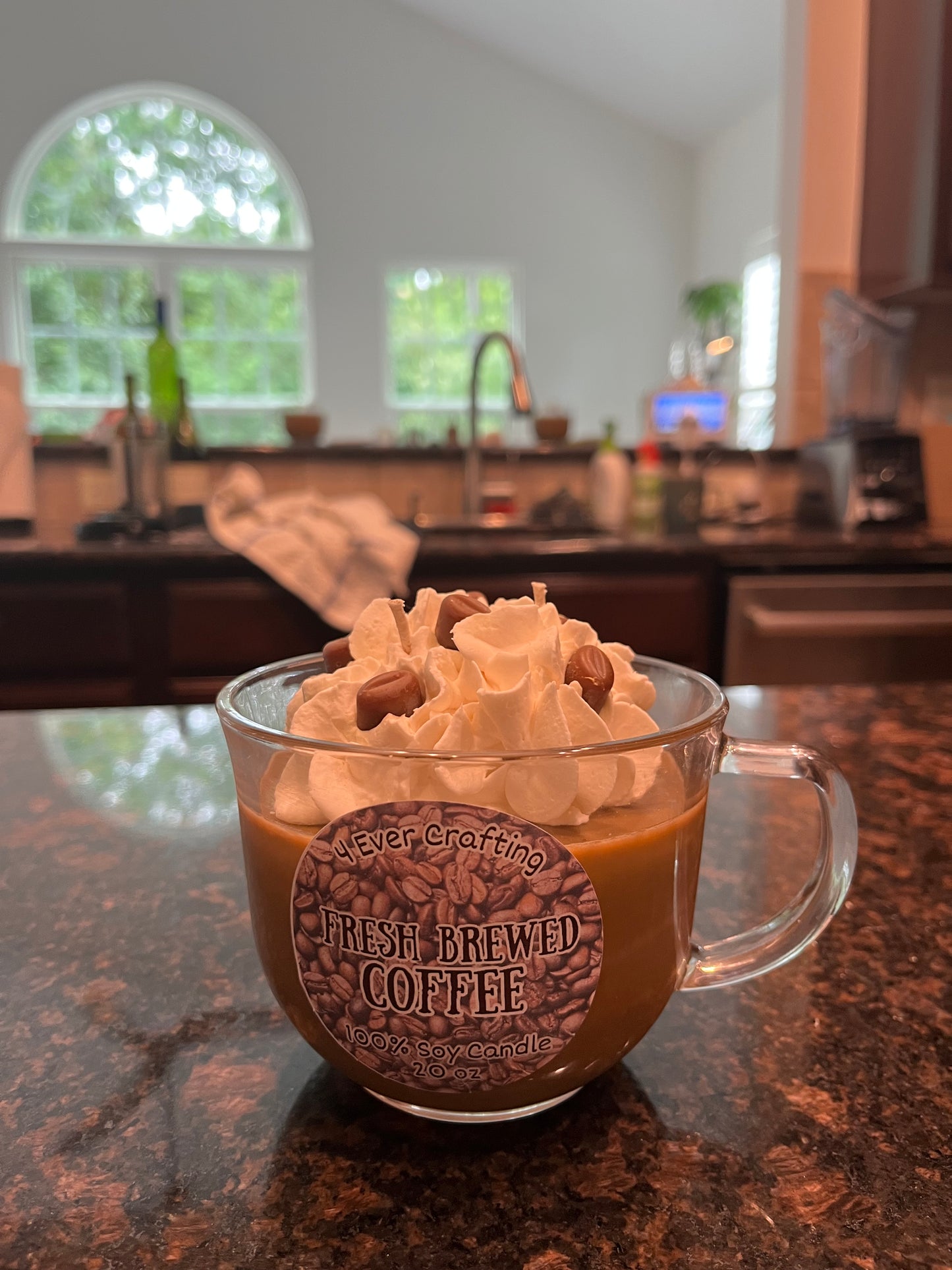 Freshly brewed coffee