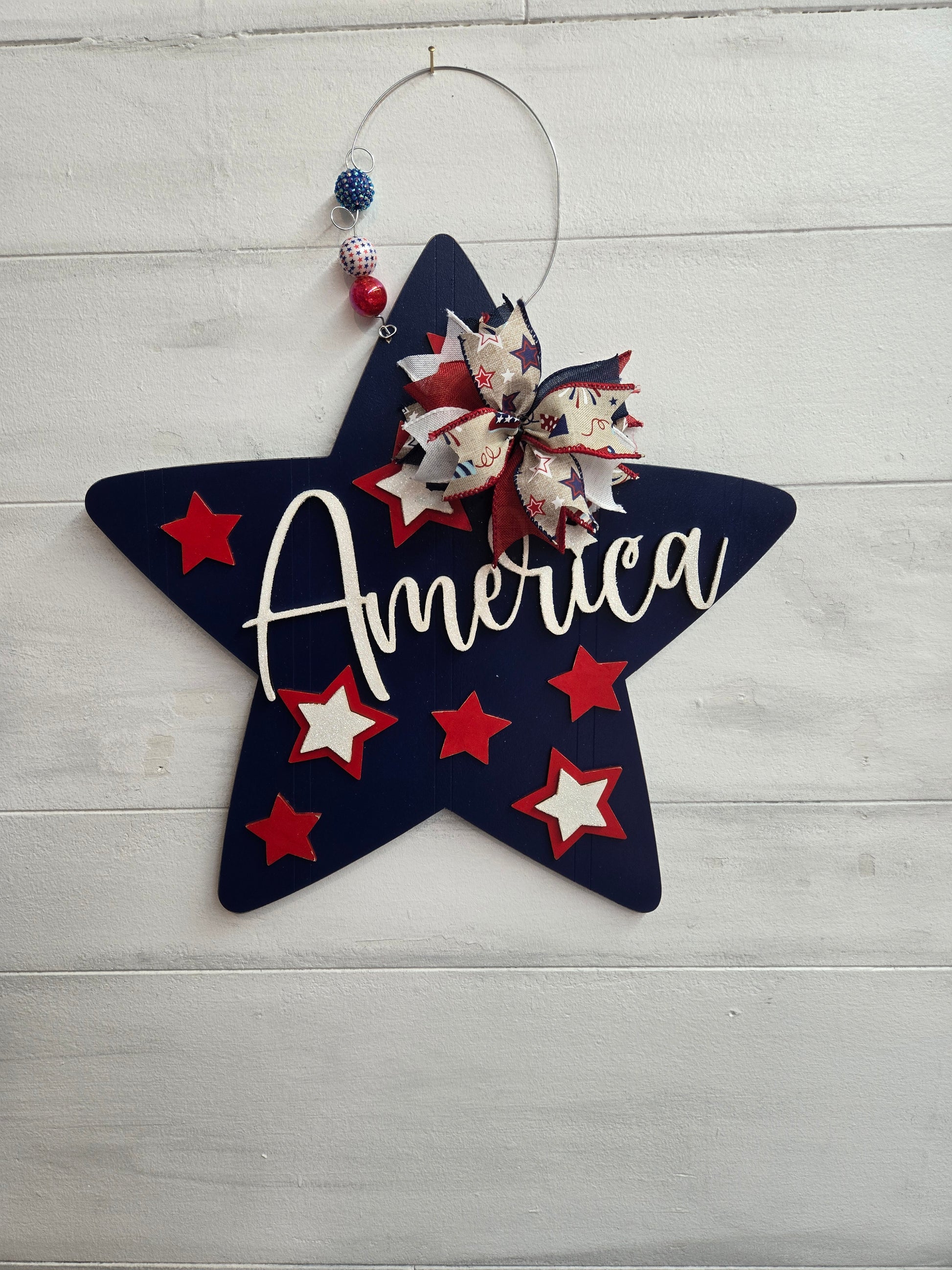 patriotic americana door hanger painting class statesville nc
Star with America