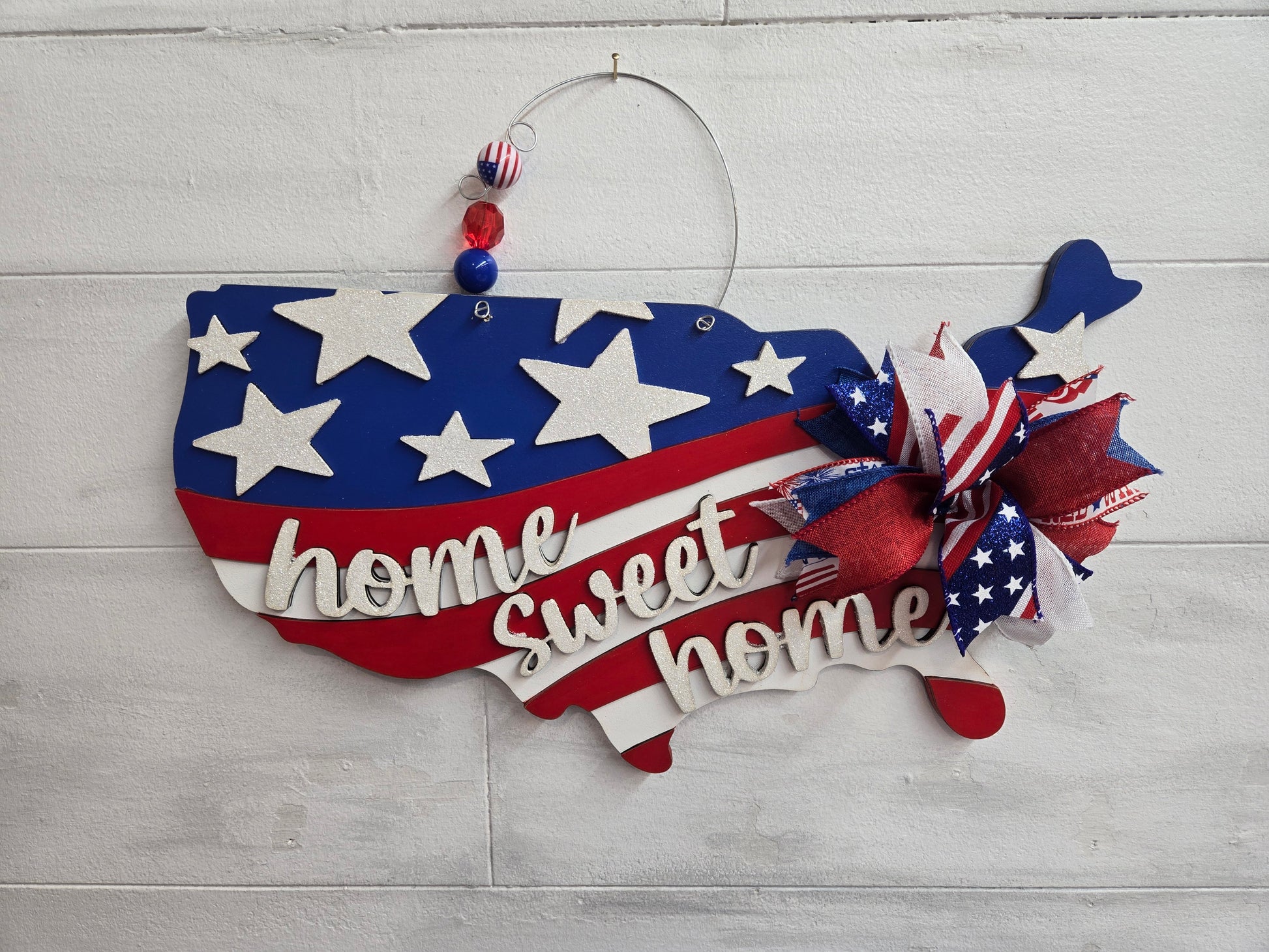 Home Sweet Home 
patriotic americana door hanger painting class statesville nc