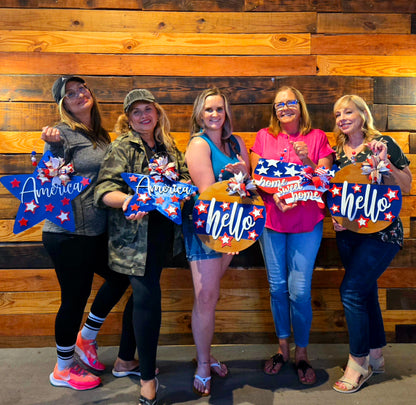 fun paint night statesville crafting patriotic decor