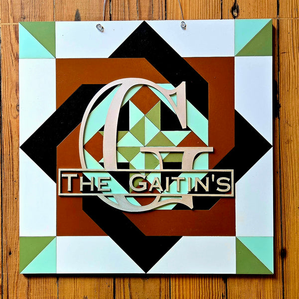 Barn Quilt Family Name