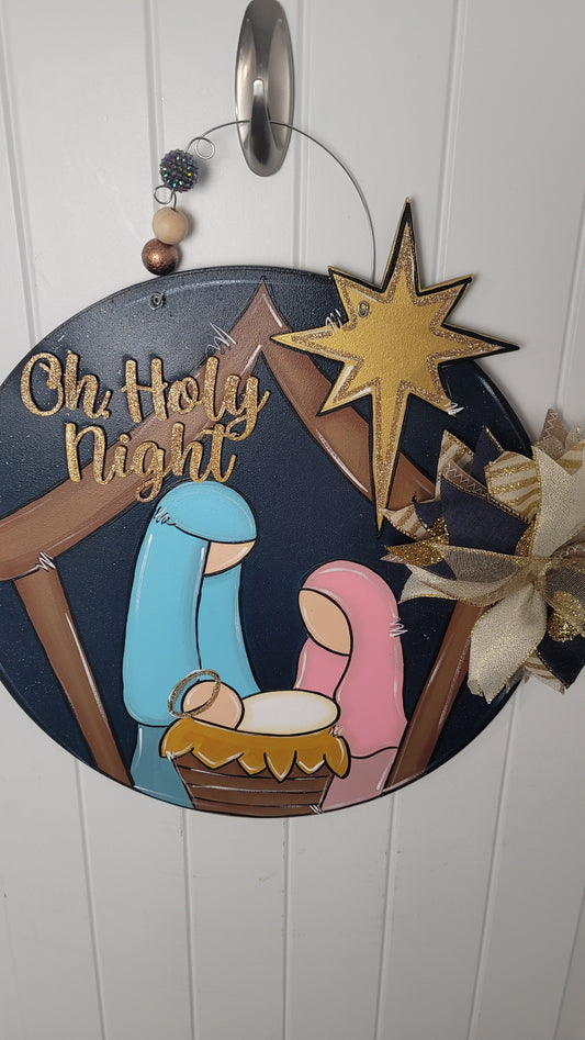 Oh Holy Night Door Hanger