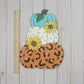 Leopard Pumpkin Topiary with Sunflowers Sign